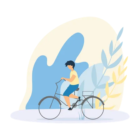 Kind fährt Fahrrad  Illustration