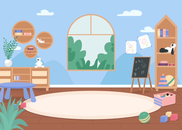 Kindergarten classroom  Illustration