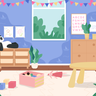 free preschool playroom illustrations