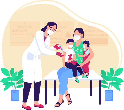 Pädiatrischer Impfstoff  Illustration