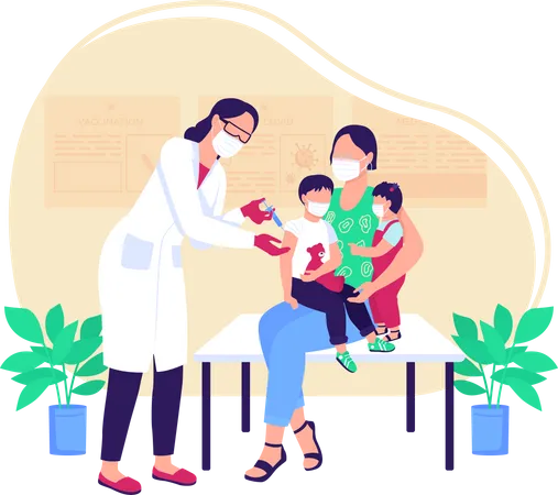 Pädiatrischer Impfstoff  Illustration