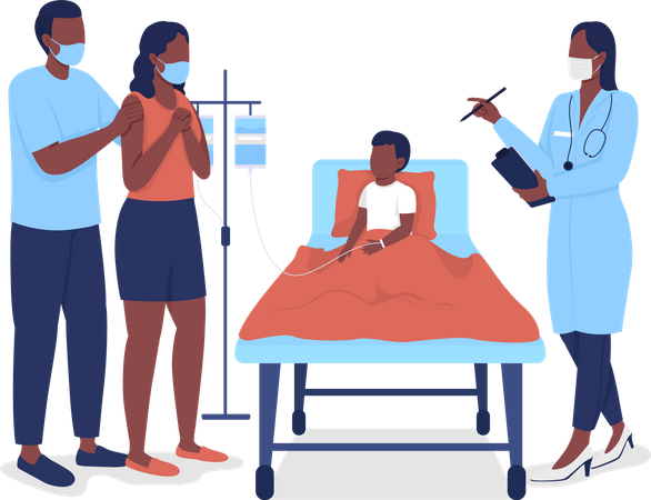 Kinderkrankenhausaufenthalt  Illustration