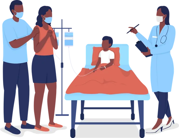 Kinderkrankenhausaufenthalt  Illustration