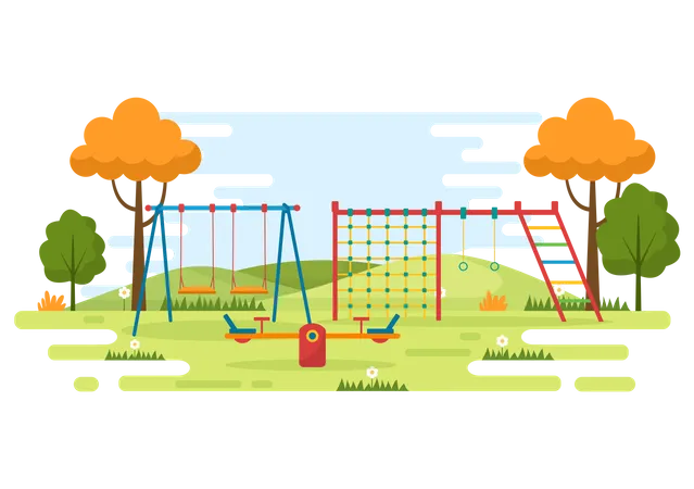 Kinderspielplatz  Illustration