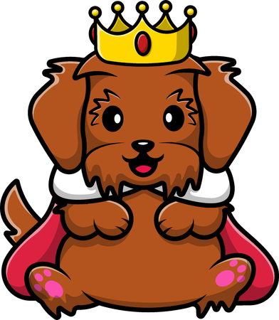 King Maltipoo Dog  Illustration