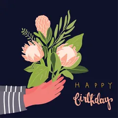 King Protea Hand Drawn With Outline Graphic Design Vector Illustration Pack