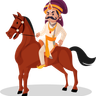 horse riding illustration svg