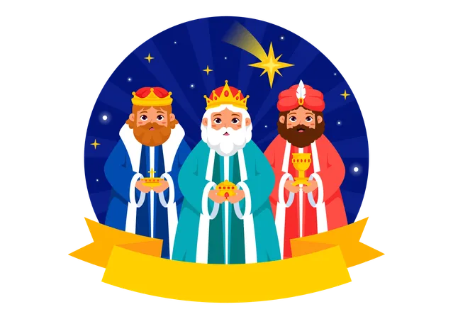 Kings celebrating faith  Illustration