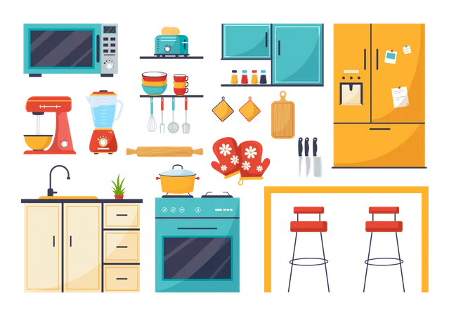 Kitchen Architecture  Illustration