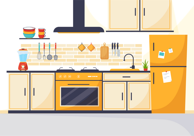 Kitchen Architecture  Illustration