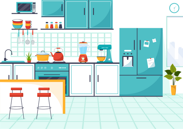 Kitchen Architecture  Illustration