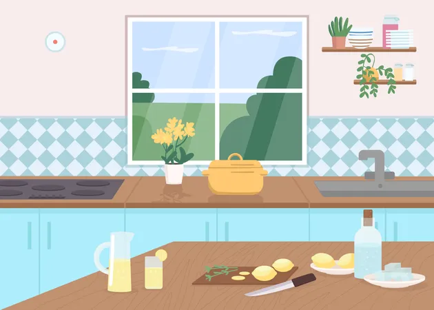 Kitchen counter  Illustration