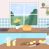 illustrations for kitchen counter