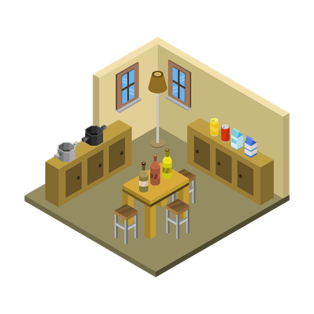 Kitchen decor  Illustration