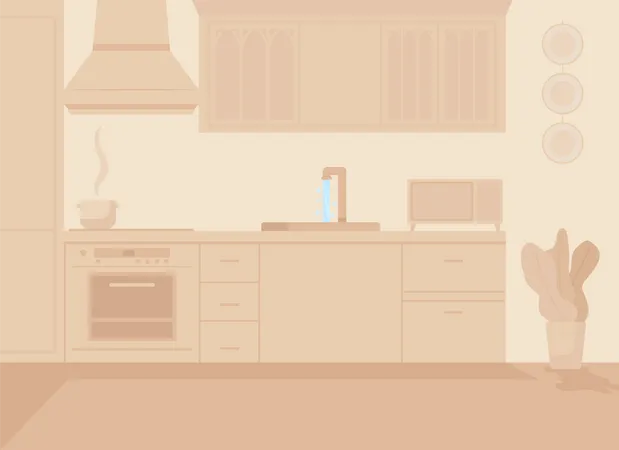 Kitchen Interior  Illustration