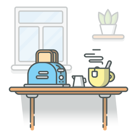 Kitchen platform Illustration