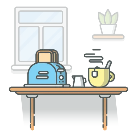 Kitchen platform  Illustration