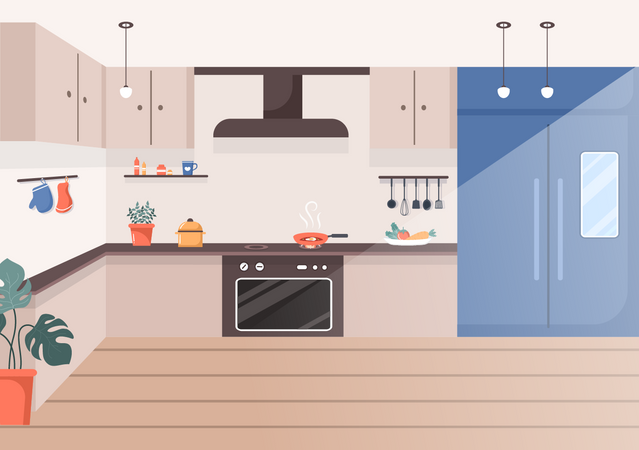 Kitchen Room Illustration