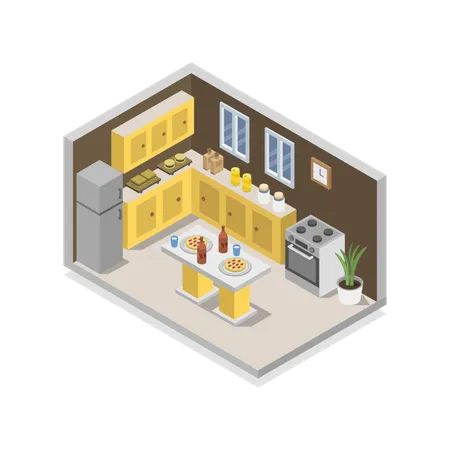 Kitchen Room  Illustration