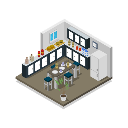 Kitchen Room  Illustration