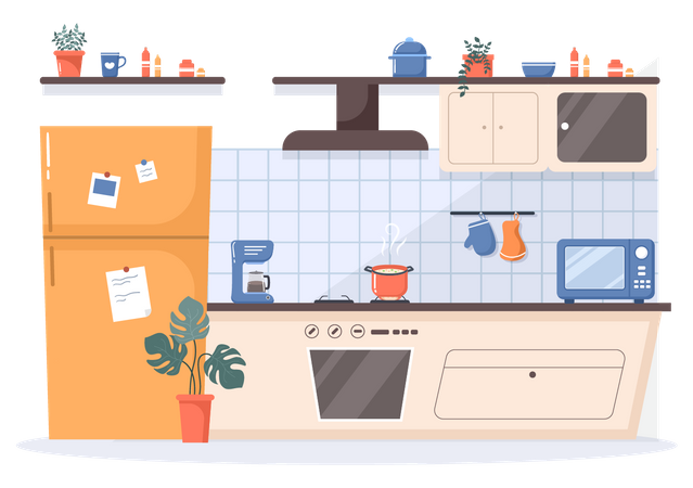 Kitchen Room  Illustration