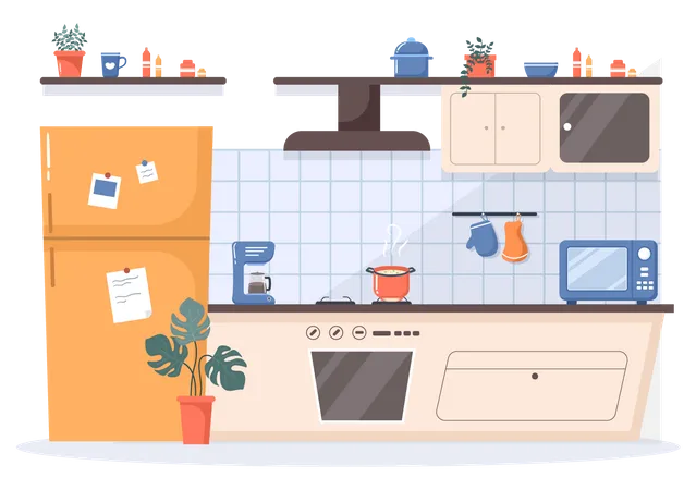 Kitchen Room  Illustration