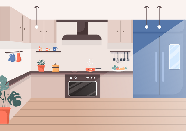 Kitchen Room  Illustration