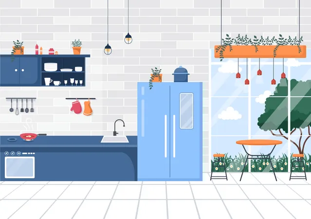 Kitchen Room  Illustration