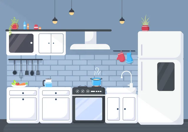 Kitchen Room  Illustration