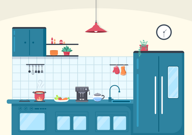 Kitchen Room  Illustration