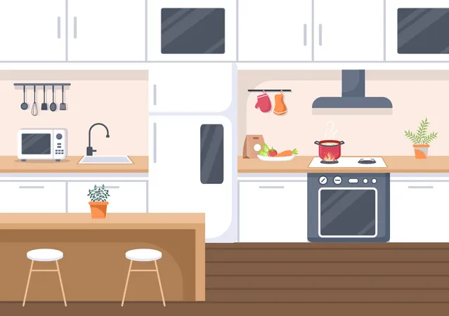 Kitchen Room  Illustration