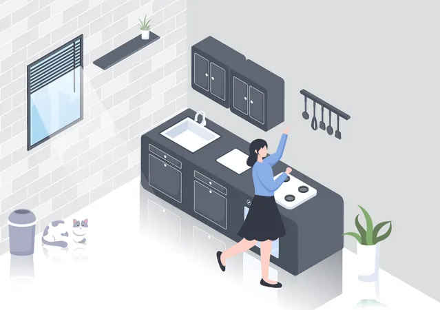 Kitchen Room  Illustration