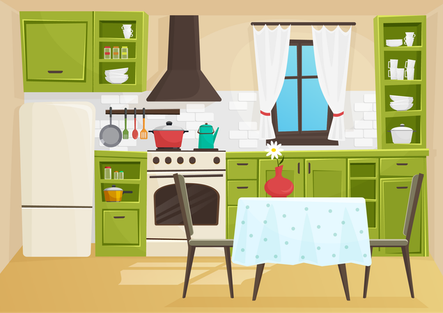 Kitchen room  Illustration