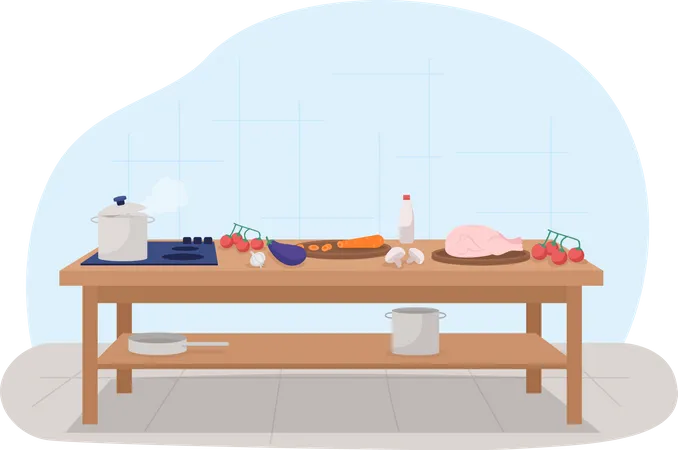 Kitchen table Illustration