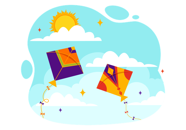 Kite Flying Day  Illustration