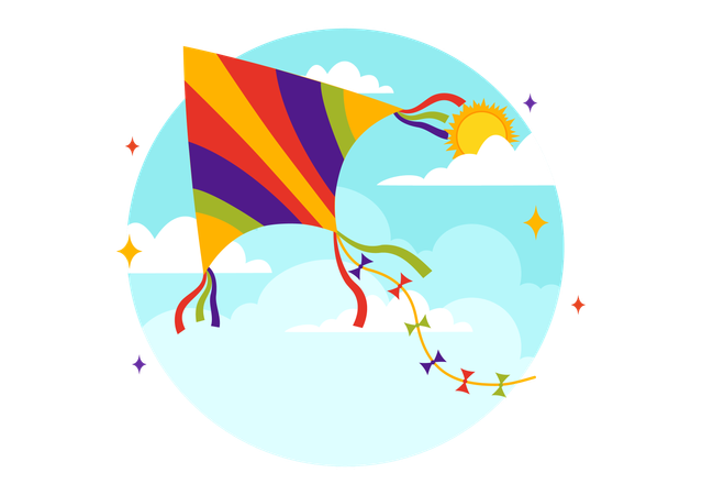 Kite Flying Day  Illustration