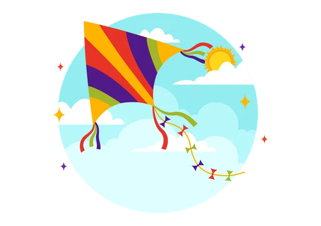 Kite Flying Day  Illustration