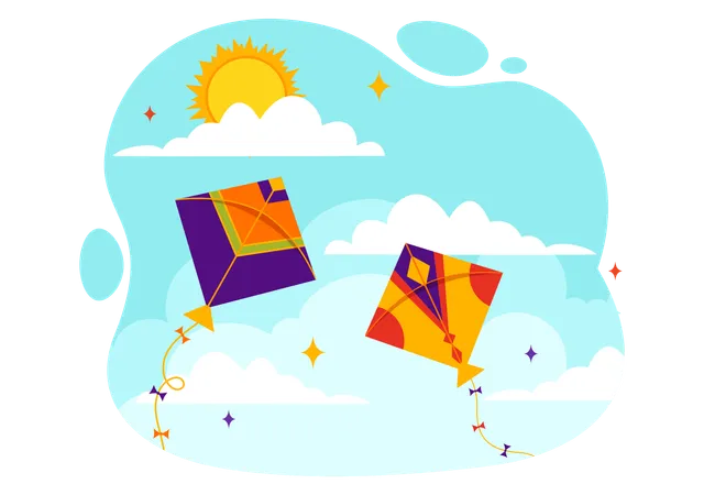 Kite Flying Day  Illustration