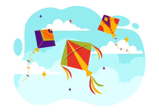 Kite Flying Day  Illustration