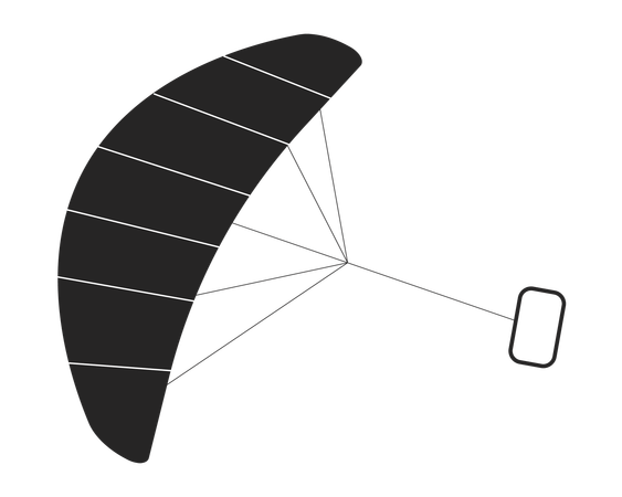 Kite from kitesurfing gear  Illustration