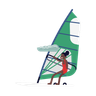 illustration kiteboarding