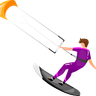 illustrations of kitesurfing