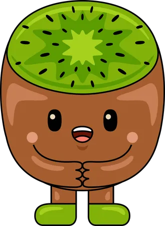 Kiwi-Maskottchen  Illustration