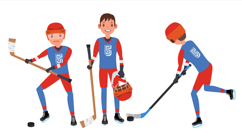 Klassischer Eishockeyspieler  Illustration