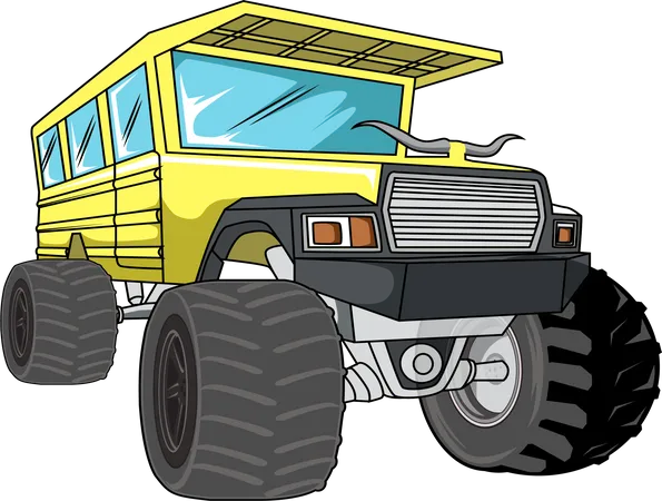 Klassischer Monstertruck  Illustration