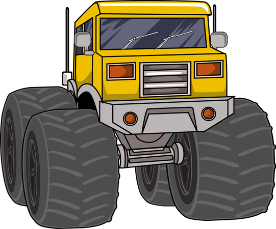 Klassischer Monstertruck  Illustration