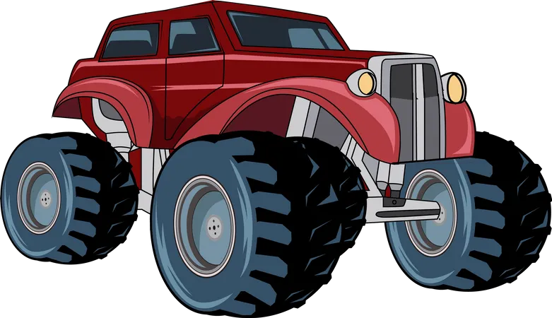 Klassisches Monsterauto  Illustration