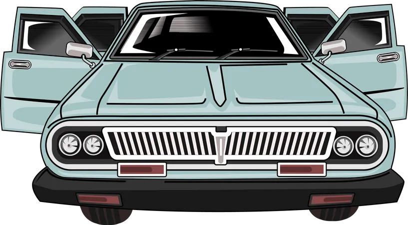 Klassisches Retro-Auto  Illustration