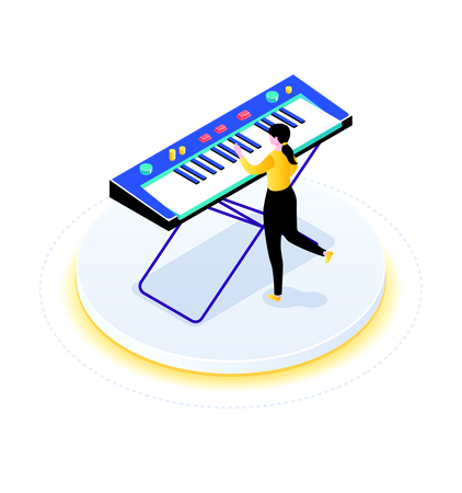 Piano Spieler  Illustration