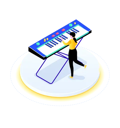 Piano Spieler  Illustration